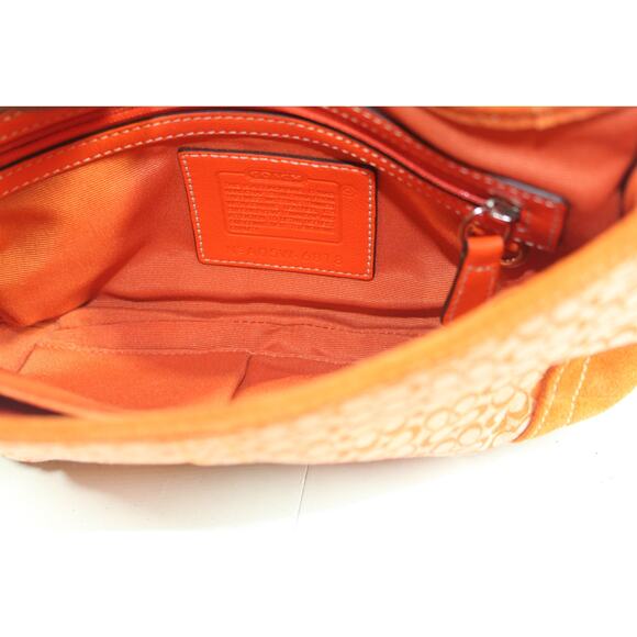 Coach Y2K Orange Small Signature Buckle Soho Hobo Shoulder Bag 6818 - Picture 4 of 7